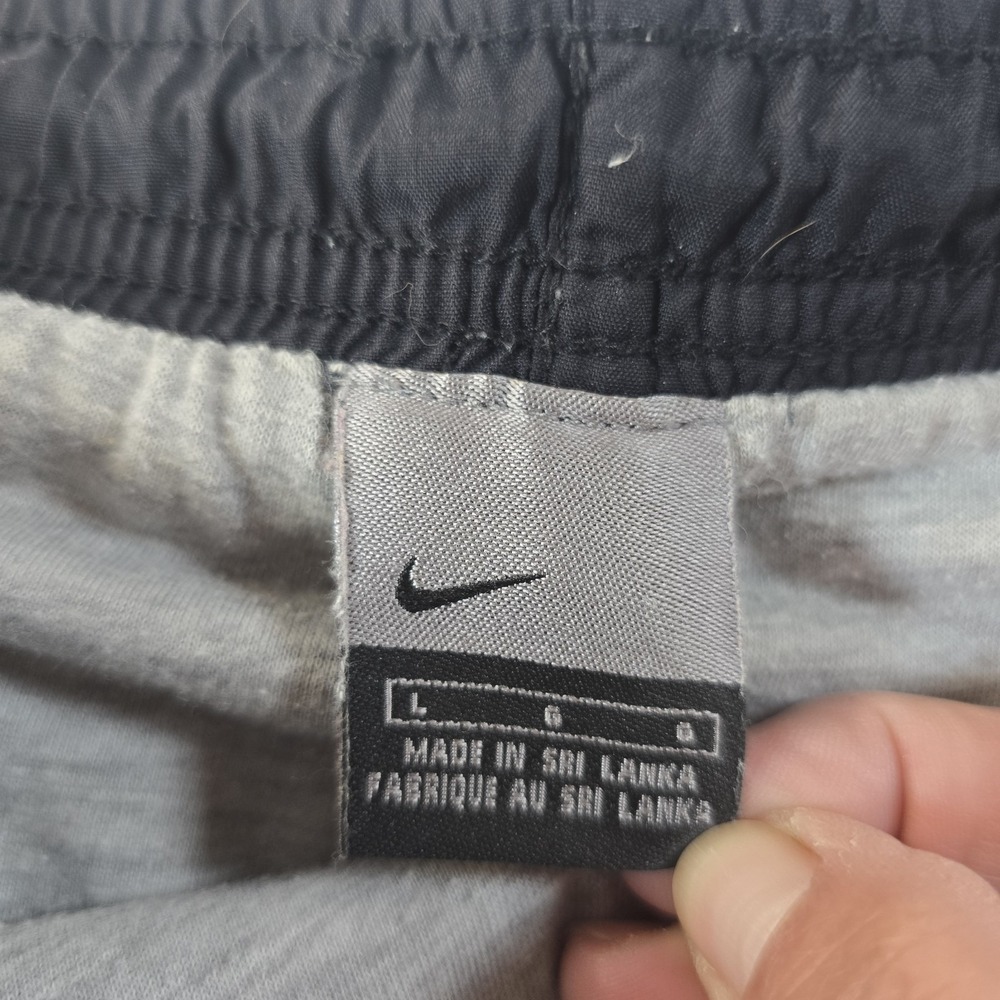 Vtg 90's Nike Navy Blue Windbreaker Track Suit Jacket Pants Silver Tag Stripe L - Picture 5 of 13